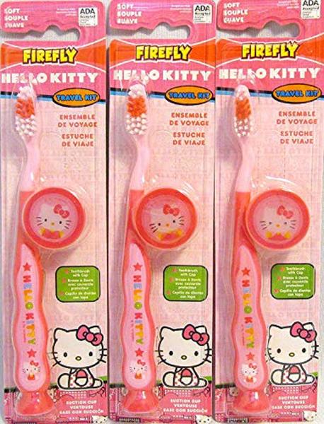 Imagem de Kit de viagem Hello Kitty para escova de dentes para crianças com ventosa