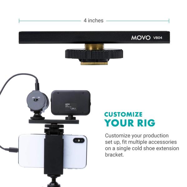 Imagem de Kit de vlog Movo iVlogger para iPhone com tripé, luz e microfone