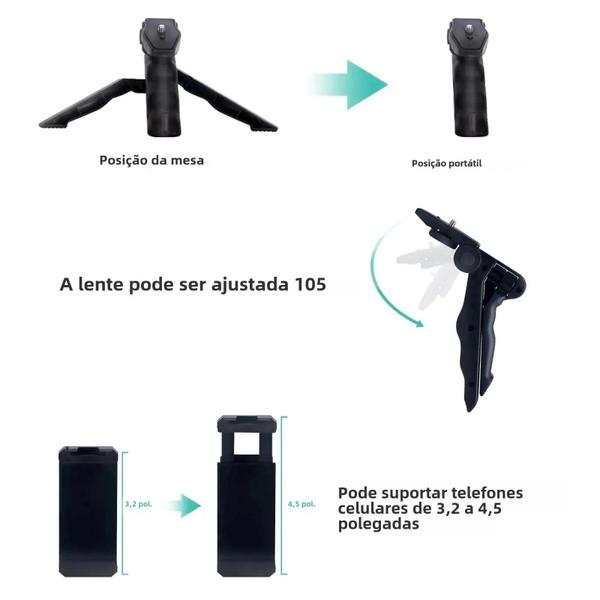 Imagem de Kit de Vlogging para Smartphone - Tripé, Mini Microfone e Acessórios para Transmissão ao Vivo