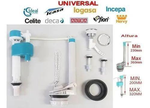 Imagem de Kit Deca Completo Universal Caixa Acoplada Simples 1100si5401 Acionamento Superior Com Botão Simples