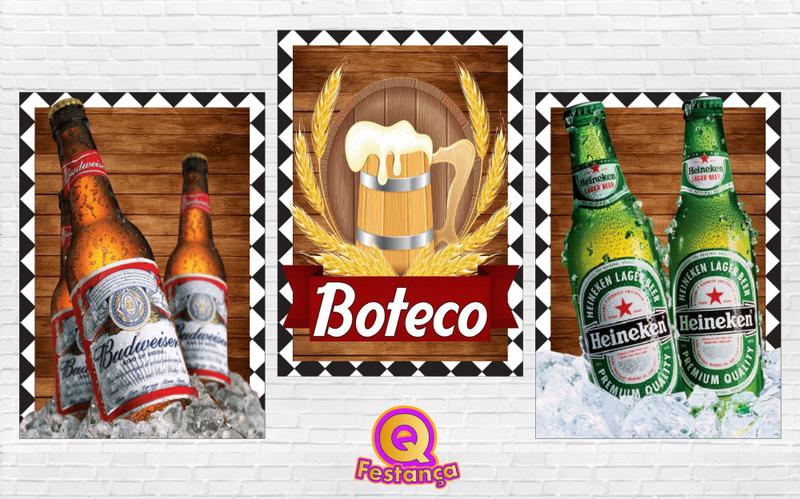 Imagem de Kit Decoração de Festa Aniversário Bolo Topper Boteco  Qfestança -78 Itens