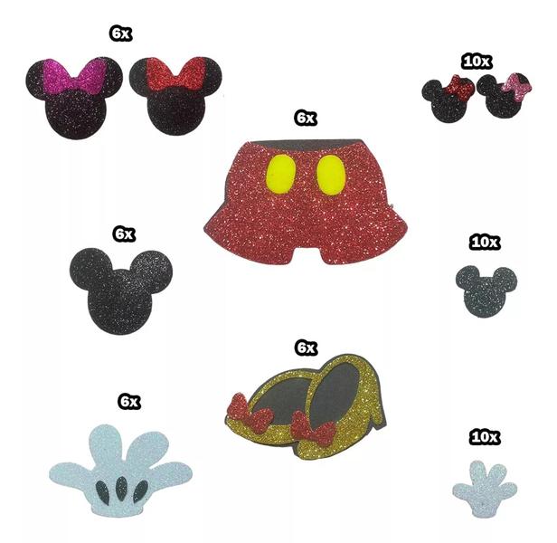 Imagem de Kit Decoração De Festa Mickey E Minnie Eva - 60 Peças