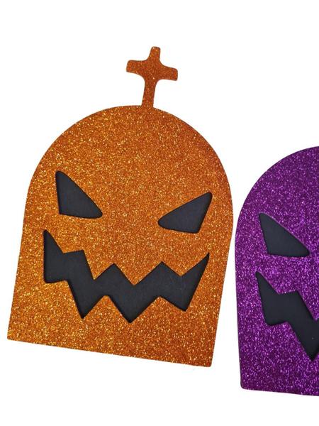 Imagem de Kit Decoração De Halloween 6 Lápides Em Eva Glitter Sortido