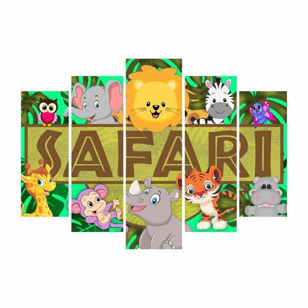 Imagem de Kit Decoração Festa Aniversário Safári Selva Animais Bichos