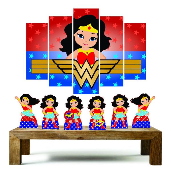 Imagem de Kit Decoração Festa Mulher Maravilha Princesa Super Heroína