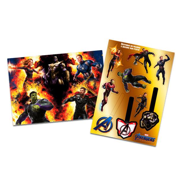 Imagem de Kit Decoração Painel Aniversário Os vingadores + Figuras