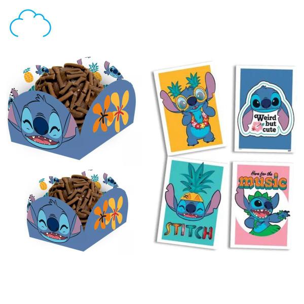 Imagem de Kit Decoração Stitch Só Um Bolinho Completa 91 Itens