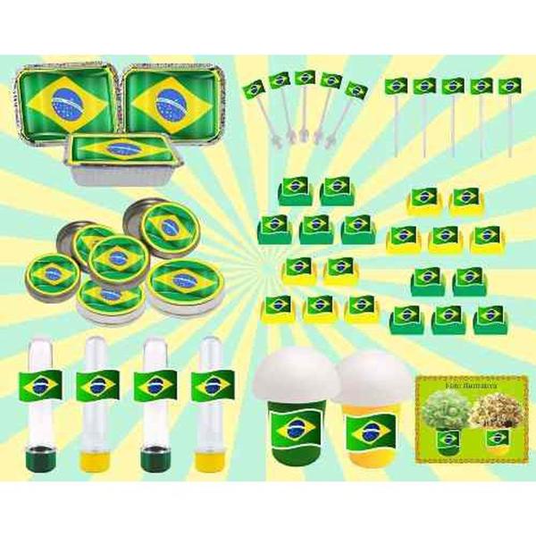 Imagem de Kit Decorativo Do Brasil 160 Peças (20 pessoas)