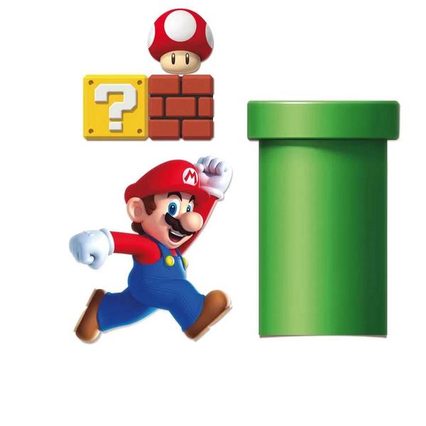 Imagem de Kit Decorativo Festa Super Mario Bros 1 Peça Cromus - Inspire sua Festa Loja