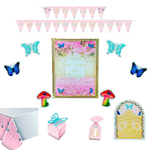 Imagem de Kit Decorativo Personalizado Festa No Bosque 19 Peças Junco