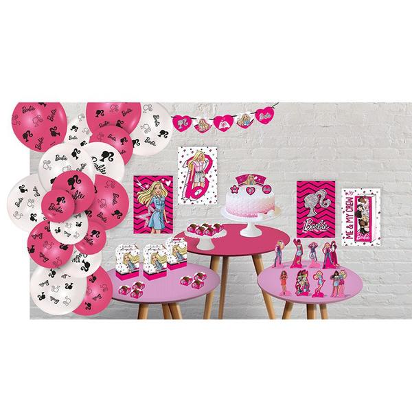 Imagem de Kit Decorativo Só um Bolinho Festa Barbie - 90 Unidades - Festcolor - Rizzo