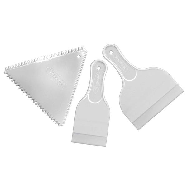 Imagem de Kit Decore Facil com 3 Espatulas para Decoracao de Bolos e Tortas  Injetemp 