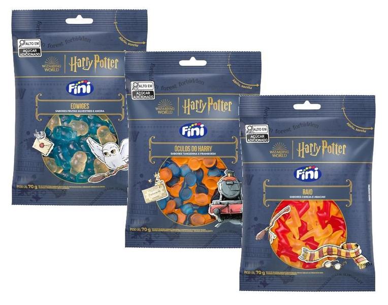 Kit Degustação bala gelatina Fini Edição harry potter 70g Imagem de Kit Degustação bala gelatina Fini Edição harry potter 70g