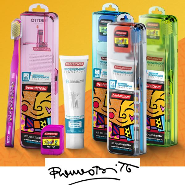 Imagem de Kit dental premium adulto romero britto - dentalclean