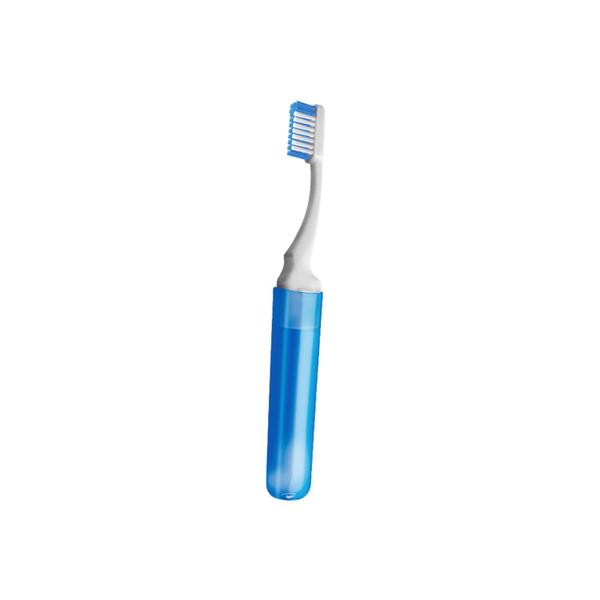 Imagem de Kit DentalClean Pop Viagem (Macia) Creme Escova e Fio - Escova Azul