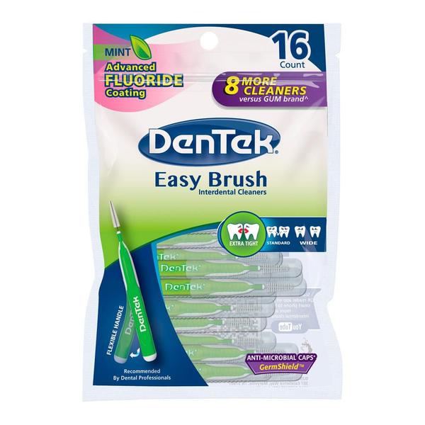 Imagem de Kit Dentek Escova de Língua Orabrush + Fio Dental Easy Reach 75un + Escova Easy Brush Fino c/ 16un