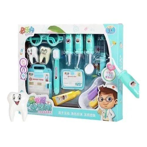 Imagem de Kit Dentista Infantil Brinquedo 14 Peças Educativo Azul