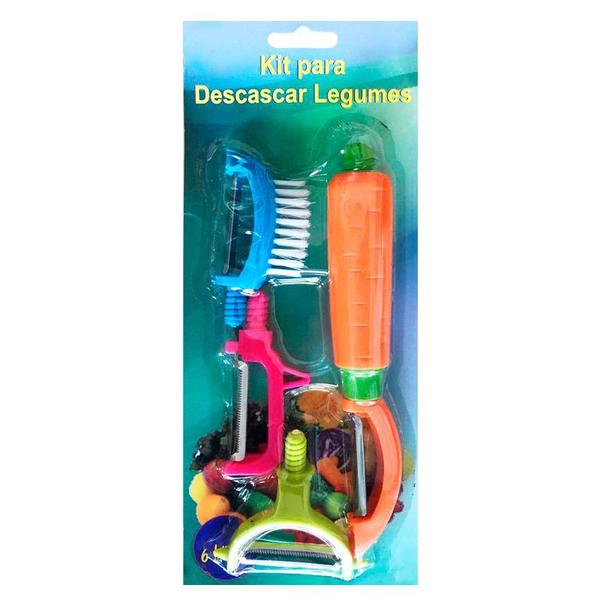 Imagem de Kit Descascador Fatiador 4 Peças 6 Funções Descasca Tudo