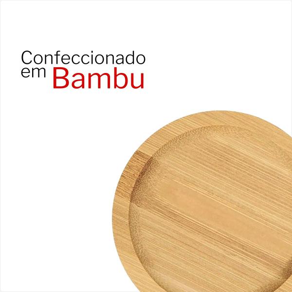 Imagem de Kit Desconso De Copos EcoKitchen Porta Copos Premium Bambu