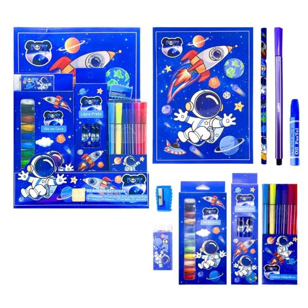 Imagem de Kit Desenho Artístico Infantil Astronauta C 33 Peças - Fofy