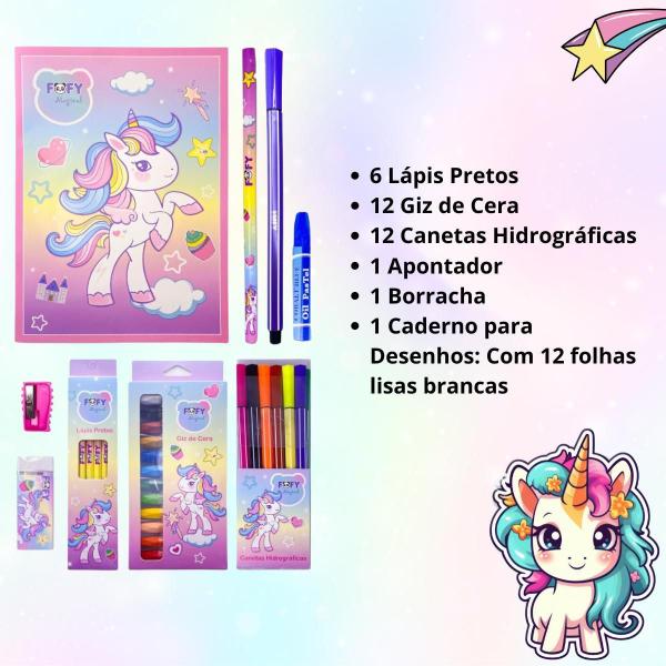 Imagem de Kit Desenho Artístico Infantil Encanto Com 33 Peças - Fofy