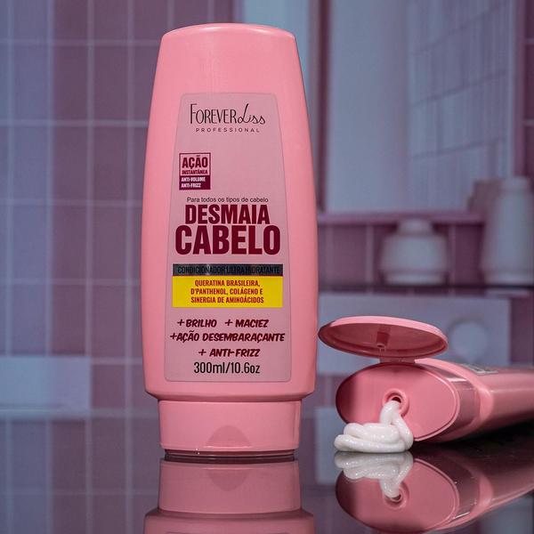 Imagem de Kit Desmaia Cabelo Shampoo Condicionador e Sérum Forever Liss