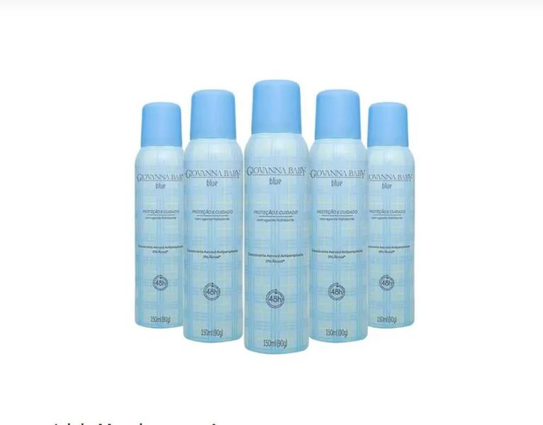 Imagem de Kit Desodorante Aerosol Giovanna Baby Azul 150ml c/6