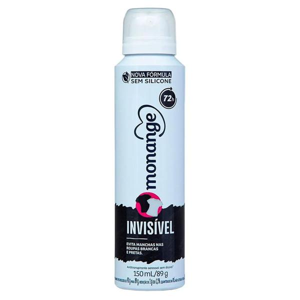 Imagem de Kit Desodorante Aerosol Monange Invisível 90g - 12 Unidades