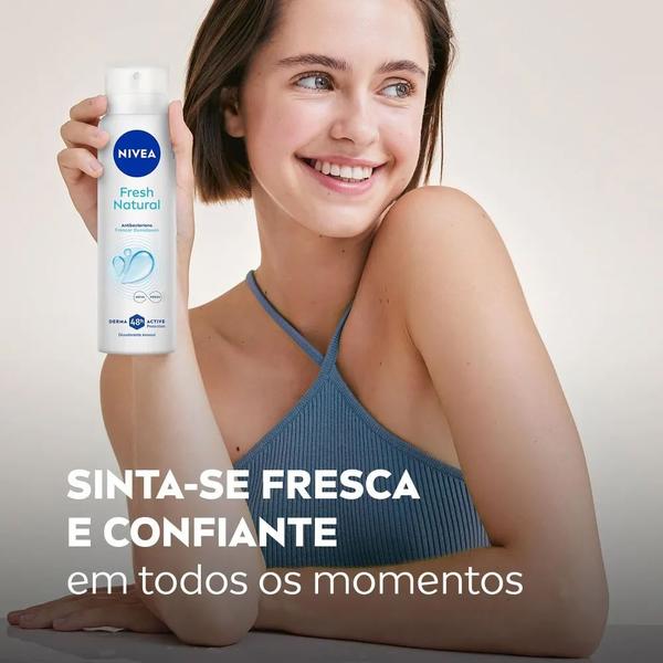 Imagem de Kit Desodorante Aerosol Nivea Fresh Natural 150ml - 6 unidades