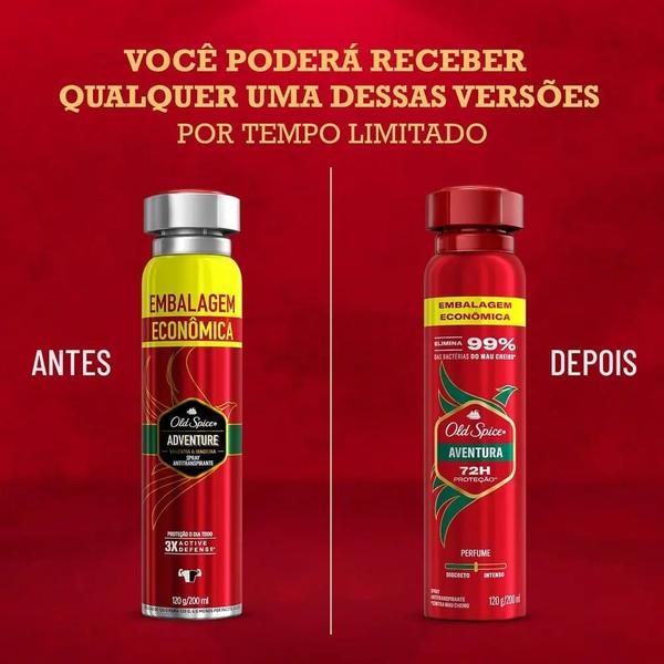 Imagem de Kit Desodorante Aerosol Old Spice Aventura 200ml - 6 Unidades