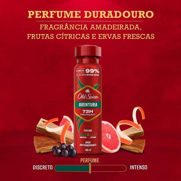 Imagem de Kit Desodorante Aerosol Old Spice Aventura 200ml - 9 Unidades