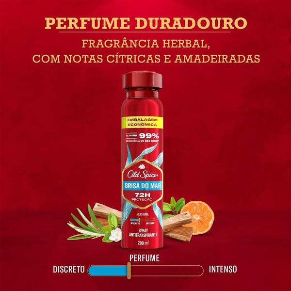 Imagem de Kit Desodorante Aerosol Old Spice Brisa Do Mar 200ml - 12 unidades