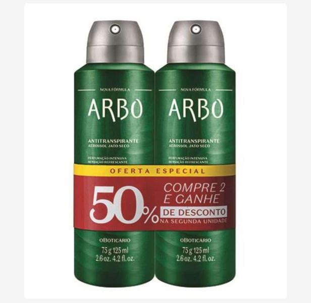 Imagem de Kit Desodorante Antitranspirante Aerossol Arbo 75g/125ml - Boticário