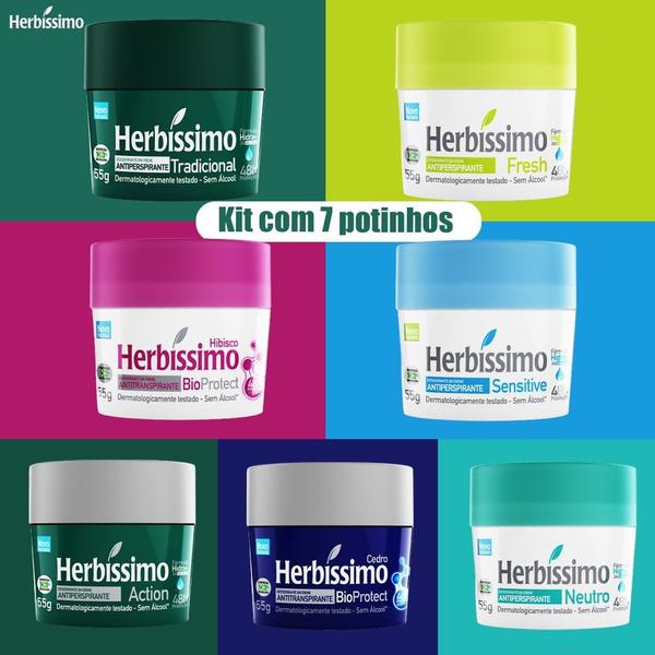 Imagem de Kit Desodorante Creme Herbíssimo 55G com 7 unidades