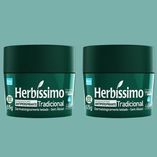 Imagem de Kit Desodorante Creme Herbíssimo Tradicional 55g - 2 Unidades