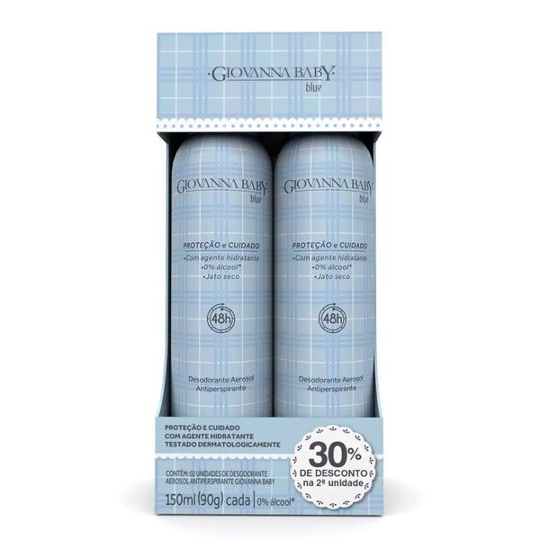 Imagem de Kit Desodorante Giovanna Baby Blue Aerossol 30% de Desconto na Segunda Unidade 150ml cada