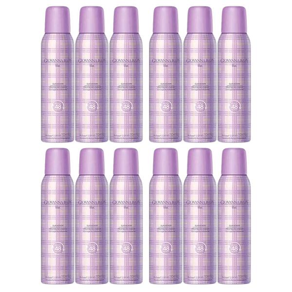 Imagem de Kit Desodorante Giovanna Baby Lilac Aerosol 48h 12 unid