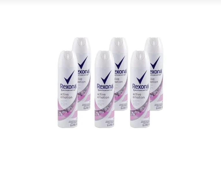 Imagem de Kit Desodorante Rexona Feminino Active Emotion 90g c/6