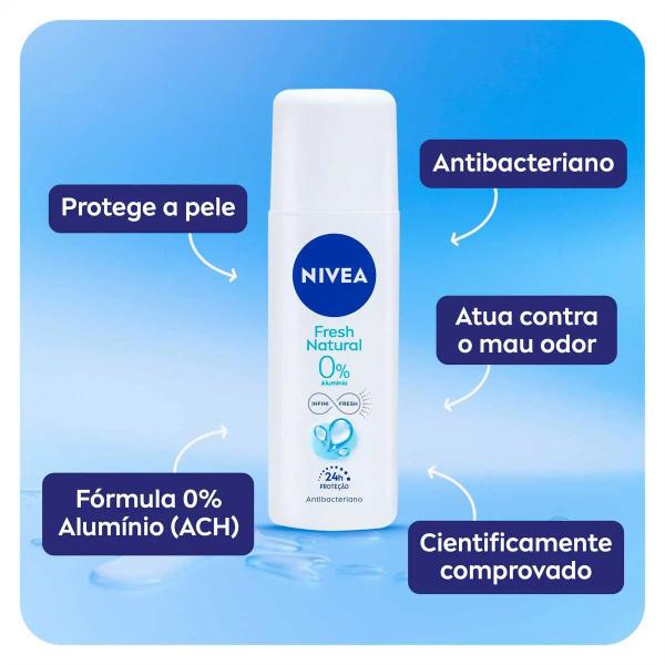 Imagem de Kit Desodorante Spray Nivea Fresh Natural 90ml c/06 unidades