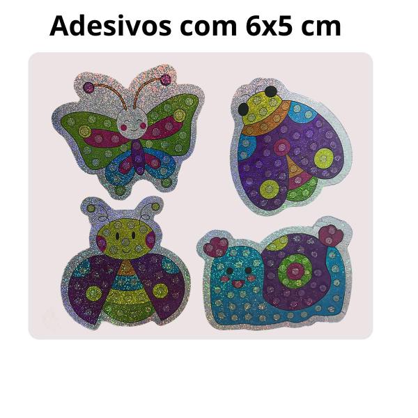 Imagem de Kit diamond adesivos pintura infantil com diamantes para crianças