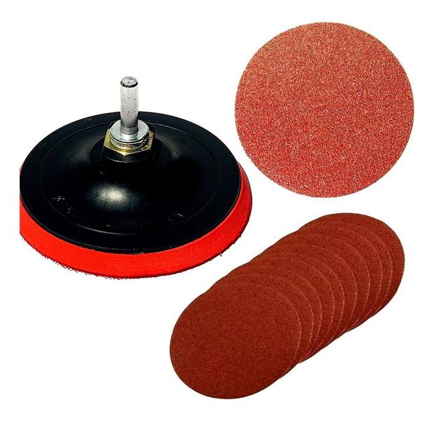 Kit Disco De 115mm E 10 Lixas P/ Politriz E Esmerilhadeira - MTX PRO Imagem de Kit Disco De 115mm E 10 Lixas P/ Politriz E Esmerilhadeira