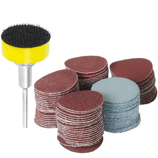 Kit Disco De Lixa Base Aderente 102 Pçs Para Micro Retíficas - Dremax Imagem de Kit Disco De Lixa Base Aderente 102 Pçs Para Micro Retíficas