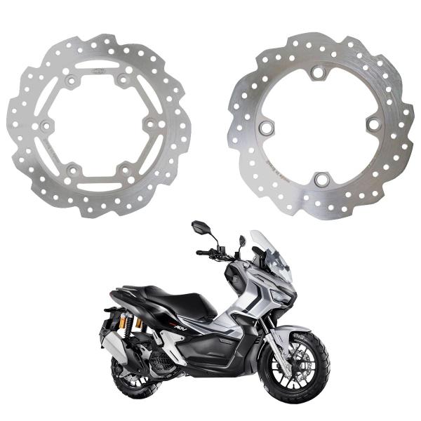 Imagem de kit DISCO FREIO honda ADV 150 DIANTEIRO E TRASEIRO