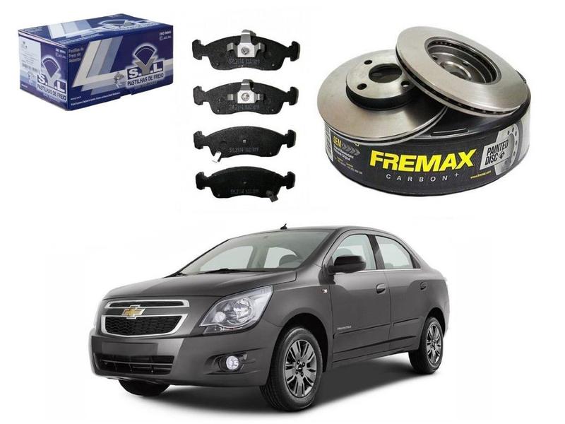 Imagem de Kit disco pastilha freio dianteiro syl original chevrolet cobalt 1.4 sem abs 1.8 sem abs 2012 a 2016