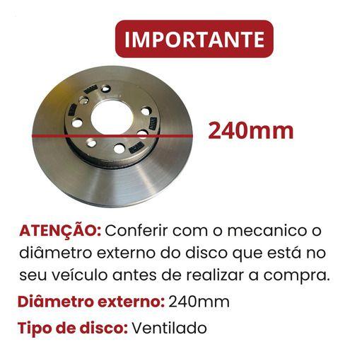 Imagem de Kit Disco Pastilha Freio Ventilado Chevrolet GM Corsa 1.0 1.4 8v 2002 2003 2004 2005 2006 2007 2008