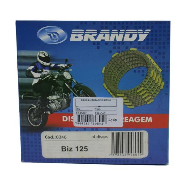 Imagem de Kit Discos De Embreagem Moto Honda Biz 125 Brandy