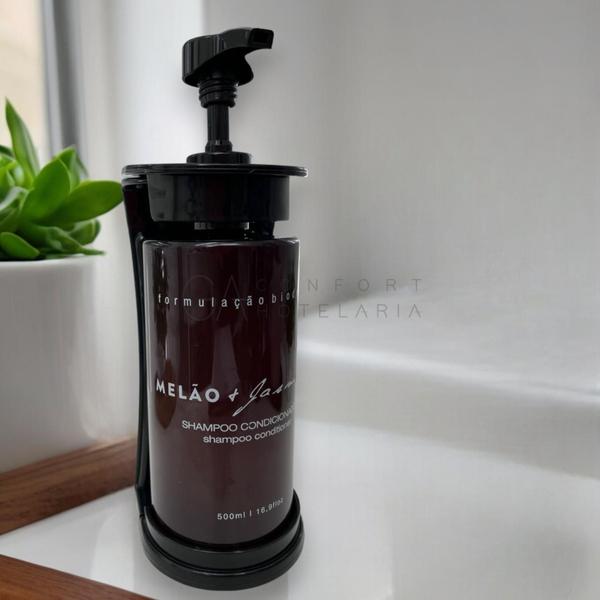 Kit Dispenser Shampoo/Condicionador 2em1 Luxo 500ml Melão e Jasmim