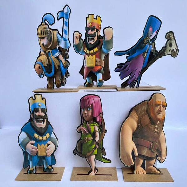 Kit Display de Mesa 6 Peças Para Festa Clash Royale MDF - Juju Brasil Imagem de Kit Display de Mesa 6 Peças Para Festa Clash Royale MDF