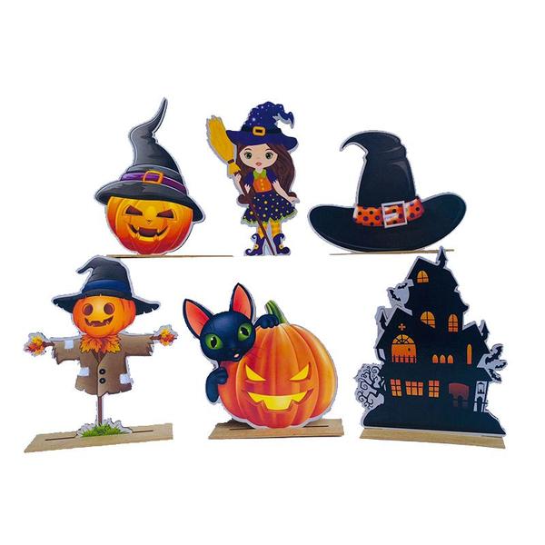 Imagem de Kit Display de Mesa 6 Peças Para Festa Halloween MDF