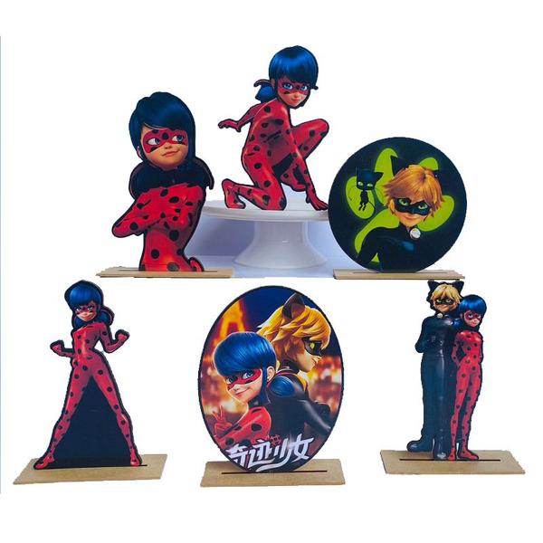 Imagem de Kit Display de Mesa 6 Peças Para Festa Miraculous MDF